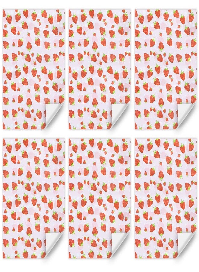Boerni Strawberry Wrapping Paper Happy Birthday Girls Kids 6 Sheets, Cute Sweet Strawberries Fruity Design Perfect DIY Gift Wrap Pink Wraping Paper for Birthday, Holiday, Wedding, Baby Shower, Christmas, - Image 4